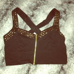 Black Crop Top Size L